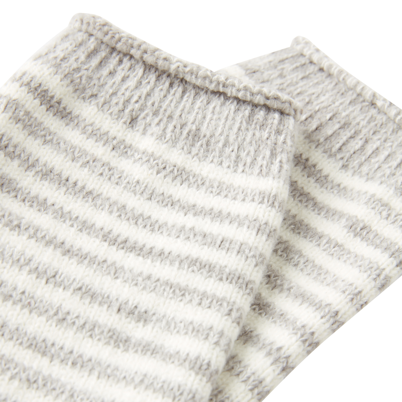 Joules Cosy Stripe Socks - Grey Marl-2